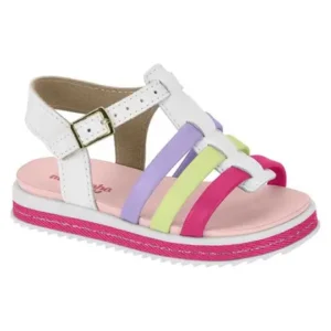 SANDALIA INFANTIL MOLEKINHA BRANCO LILÁS