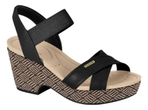 SANDALIA FEMININA MODARE SINTETICO PRETO