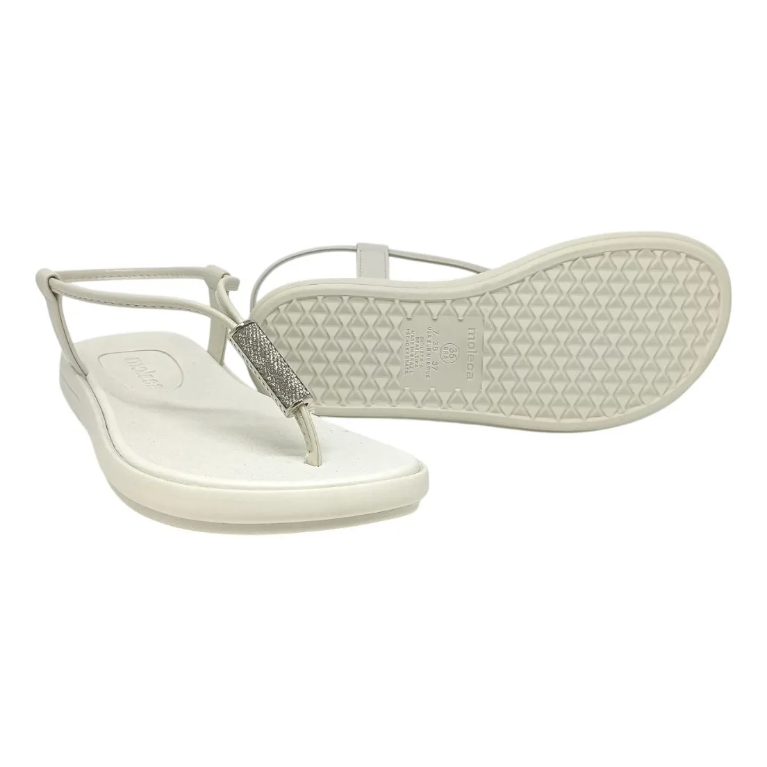 SANDALIA FEMININO MOLECA TURIM BRANCA - Imagem 2