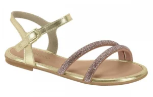 SANDALIA INFANTIL MOLEKINHA TIRA DOURADA