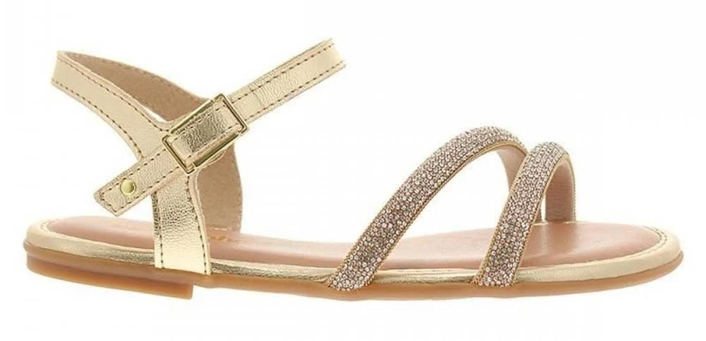 SANDALIA INFANTIL MOLEKINHA TIRA DOURADA - Imagem 3