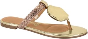 SANDALIA FEMININO VIZZANO DOURADA CRISTAL