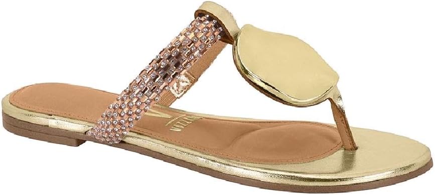 SANDALIA FEMININO VIZZANO DOURADA CRISTAL